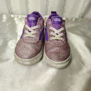 Vans Kids Glittery Purple Sneakers